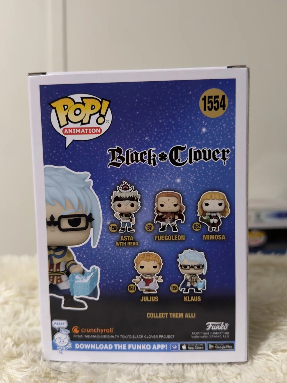 Funko Pop! Animation Black Clover Klaus - Light Blue, Brown, Gold